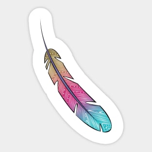 Geometric Tribal Feather Sticker